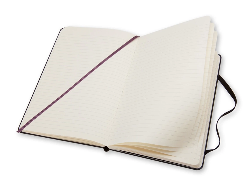 Записная книжка Moleskine Classic (в линейку) в твердой обложке, Large (13х21см), черный фото 3