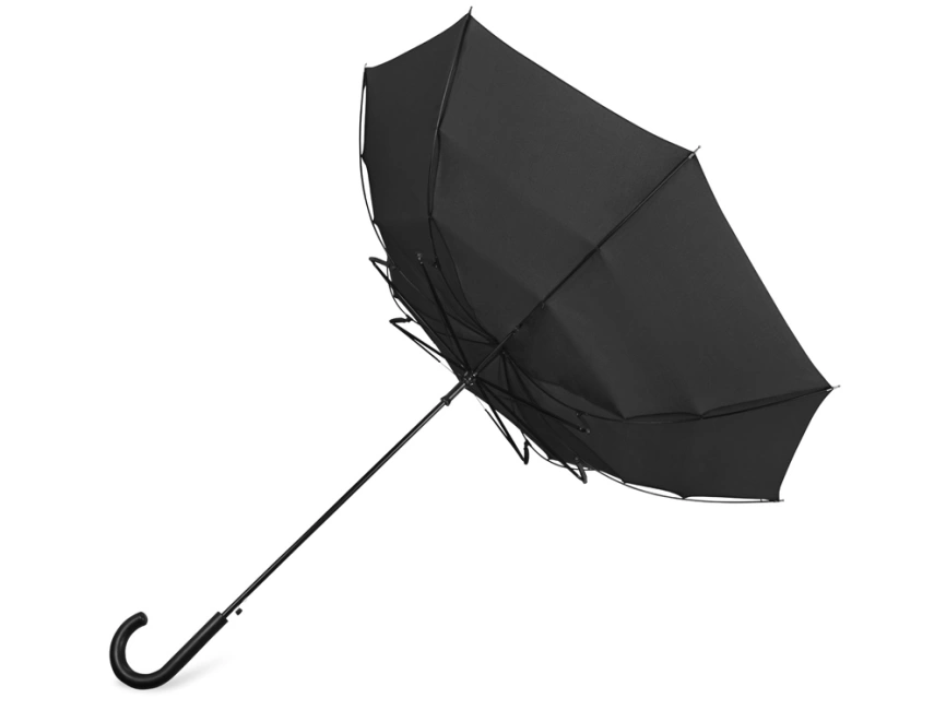 Зонт-трость Wind, полуавтомат, черный фото 4