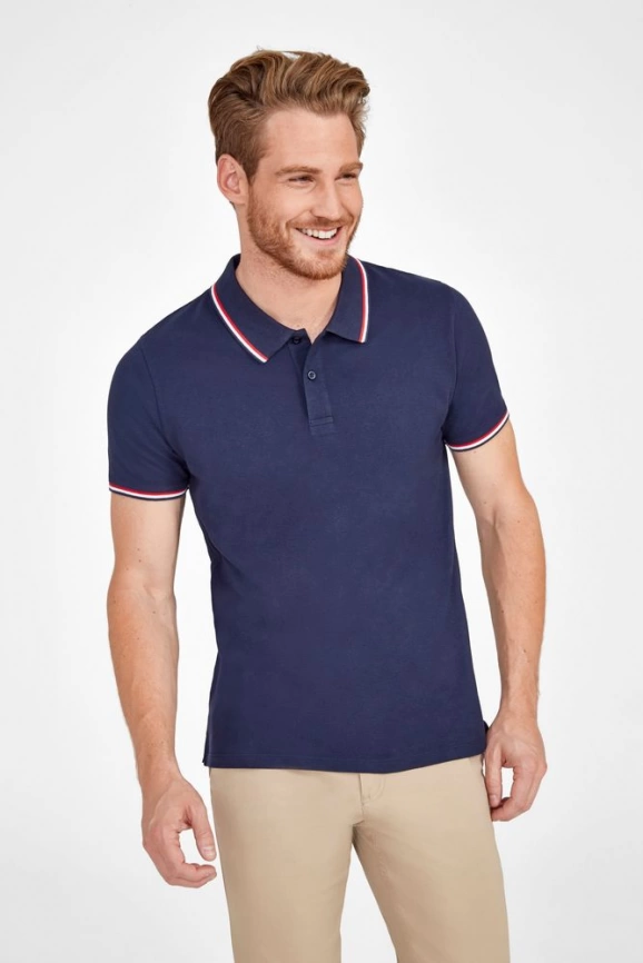 Рубашка поло мужская Prestige Men темно-синяя, размер 3XL фото 4