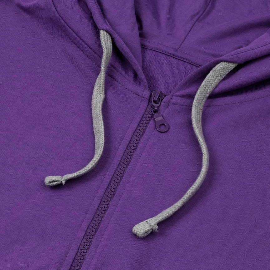 Толстовка с капюшоном на молнии Unit Siverga фиолетовая, размер XXL фото 9