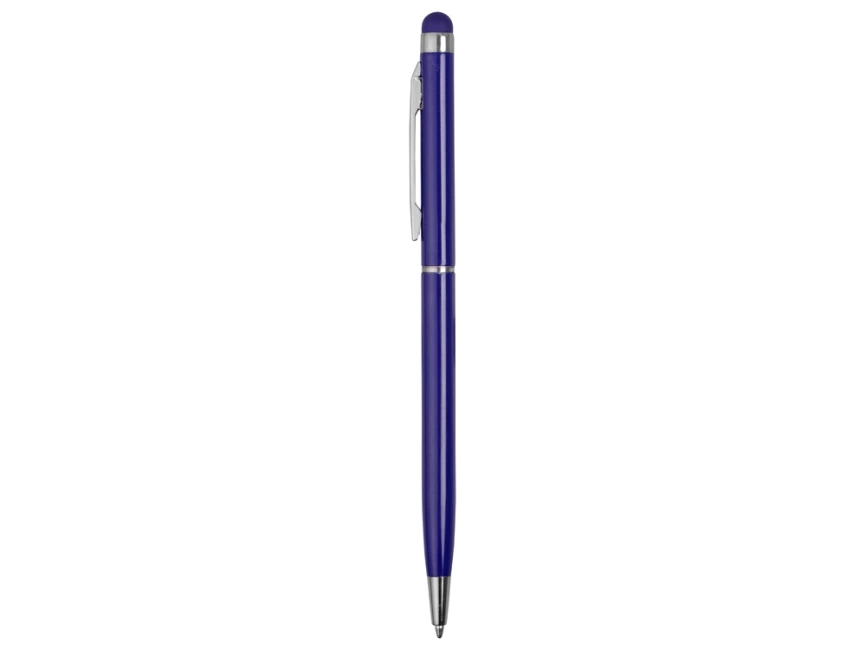 Ручка-стилус металлическая шариковая Jucy, темно-синий фото 3
