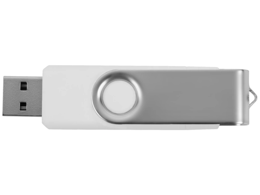 USB/micro USB-флешка 2.0 на 16 Гб Квебек OTG, белый фото 5