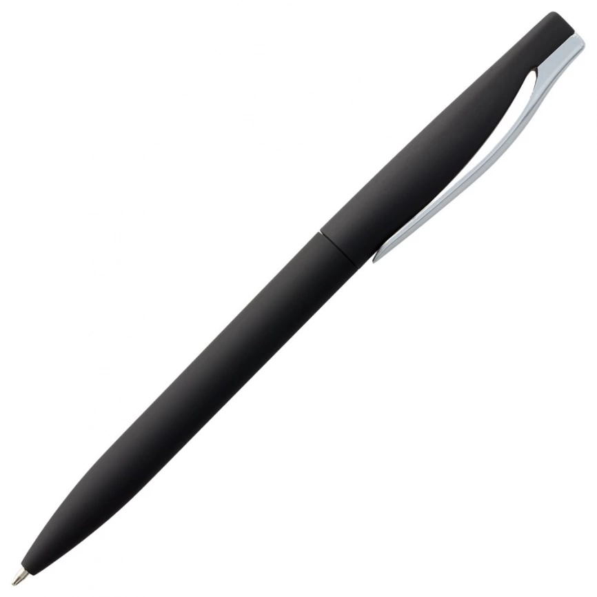 Ручка шариковая Pin Soft Touch, черная фото 4