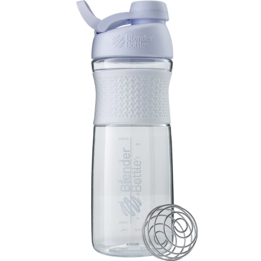 Спортивный шейкер SportMixer Twist Cap, большой, белый фото 1
