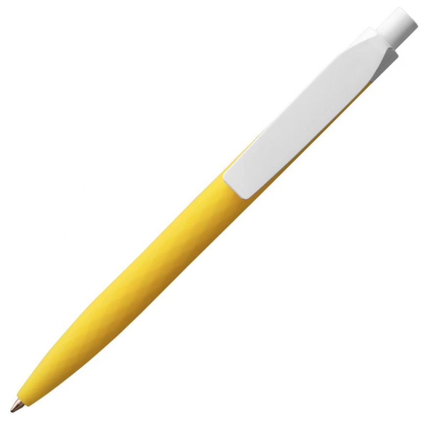 Ручка шариковая Prodir QS01 PMP-P, желтая с белым фото 4