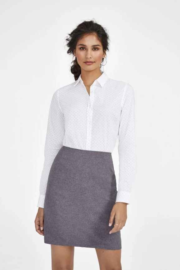 Рубашка женская Becker Women, темно-серая с белым, размер XS фото 5