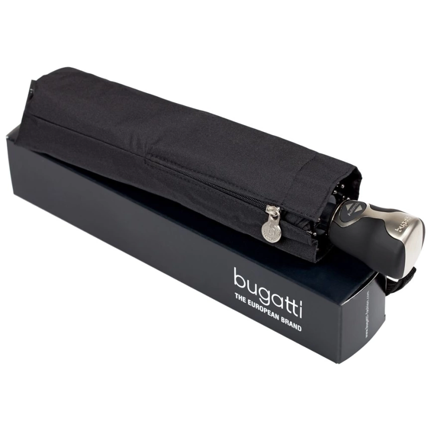 Складной зонт Gran Turismo, черный фото 4