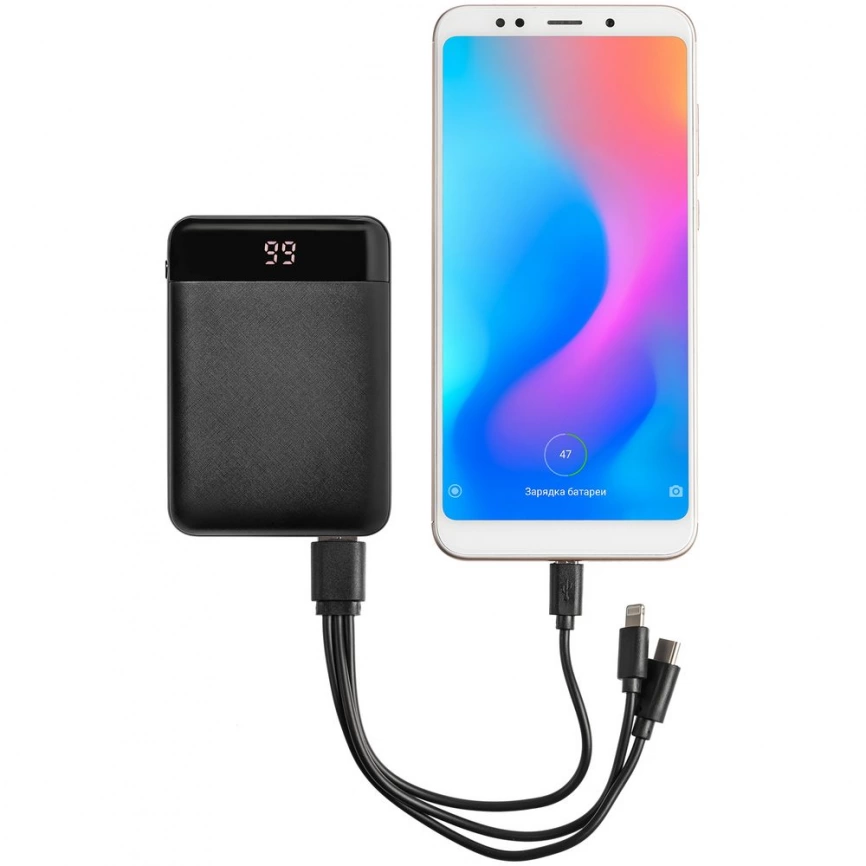 Внешний аккумулятор Uniscend Full Feel 10000 мАч с индикатором, черный фото 7