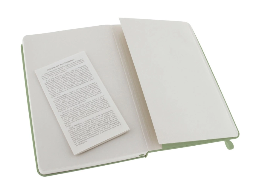 Записная книжка Moleskine Classic (в линейку) в твердой обложке, Large (13х21см), фисташковый фото 4