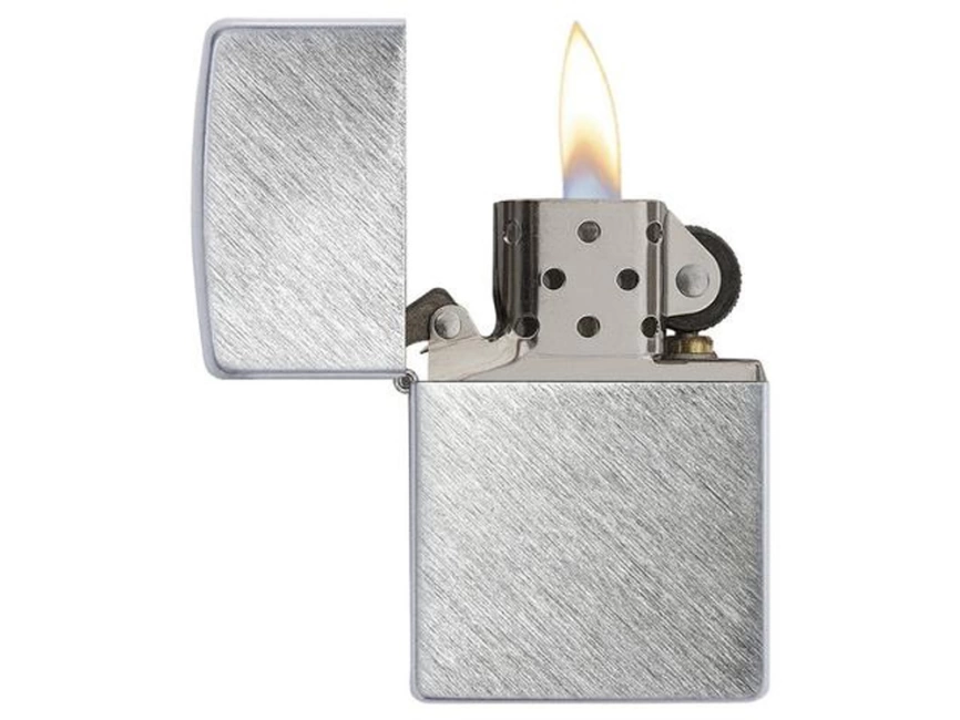 Зажигалка ZIPPO с покрытием Herringbone Sweep, латунь/сталь, серебристая, матовая, 38x13x57 мм фото 3