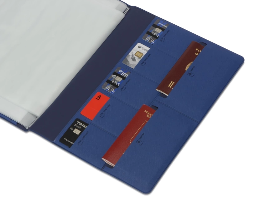 Органайзер Favor для семейных документов на 4 комплекта документов, формат А4, синий фото 4