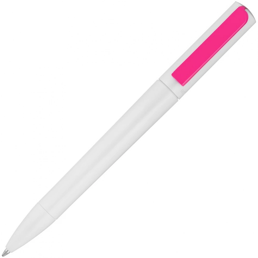 Ручка шариковая Split White Neon, белая с розовым фото 1