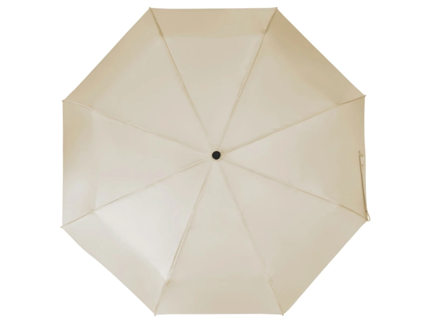 Зонт складной Columbus, механический, 3 сложения, с чехлом, бежевый фото 5