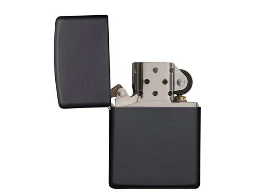 Зажигалка ZIPPO Classic с покрытием Black Matte, латунь/сталь, чёрная, матовая, 38x13x57 мм фото 3