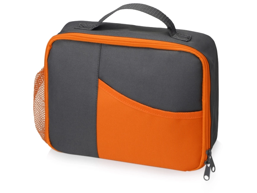 Изотермическая сумка-холодильник Breeze для ланч-бокса, серый/оранжевый фото 1