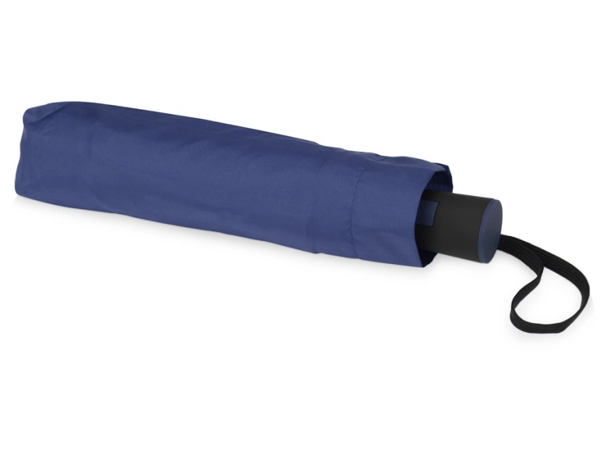 Зонт складной Irvine, полуавтоматический, 3 сложения, с чехлом, темно-синий фото 5