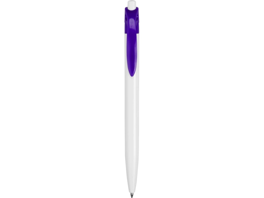 Ручка шариковая Какаду, белая с фиолетовым фото 2