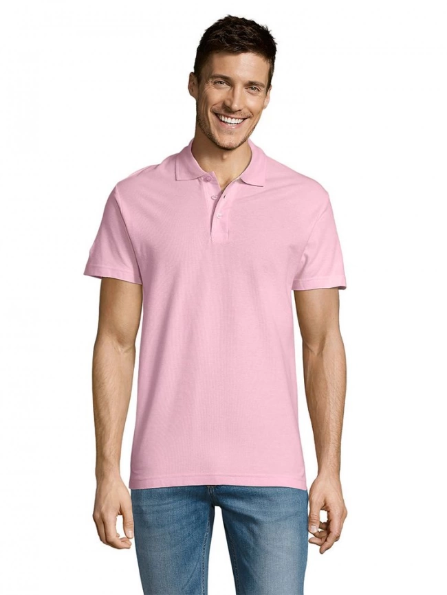 Рубашка поло мужская Summer 170 розовая, размер XL фото 12