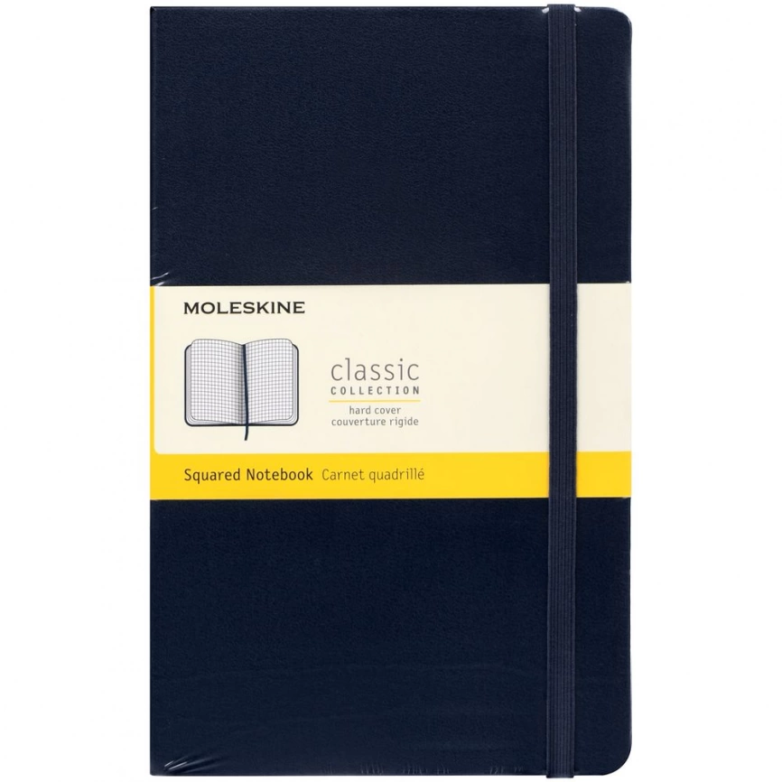 Записная книжка Moleskine Classic Large, в клетку, синяя фото 10