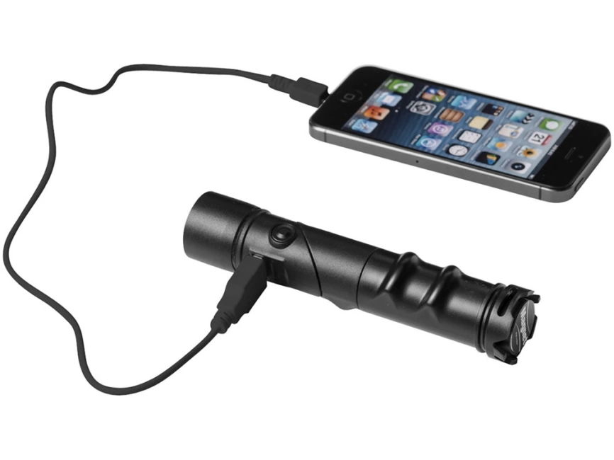 Зарядное устройство PB-1400 автомобильное с фонариком, черный фото 3