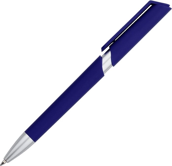 Ручка шариковая ZOOM SOFT, тёмно-синяя фото 3
