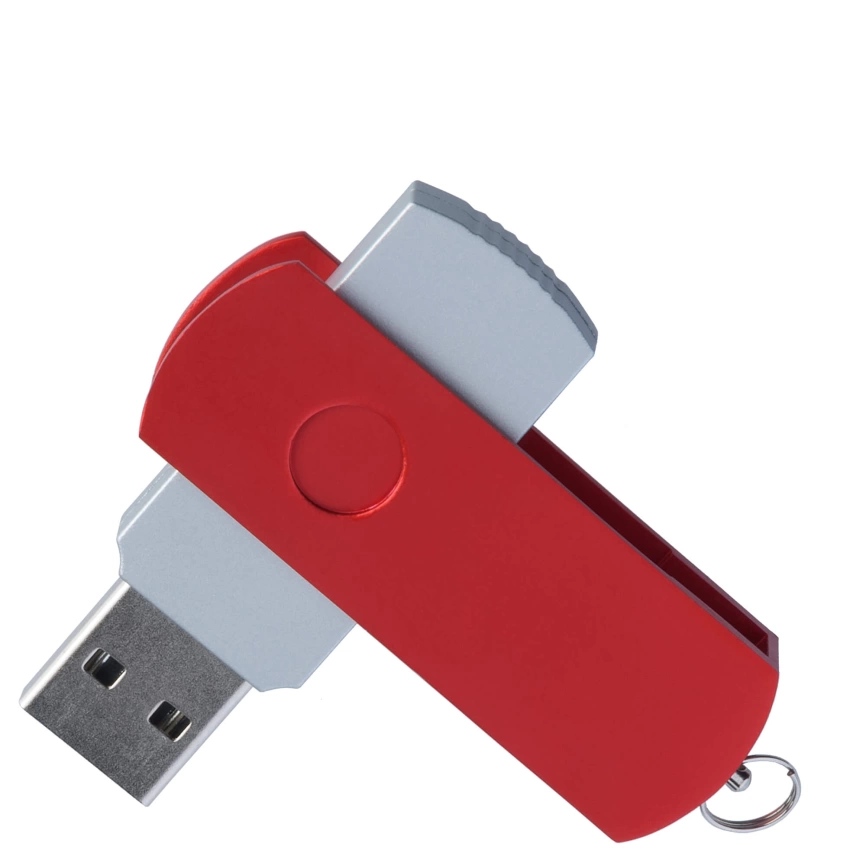 Флешка ELEGANCE COLOR Серебристая с красным 4026.06.03.16ГБ фото 2