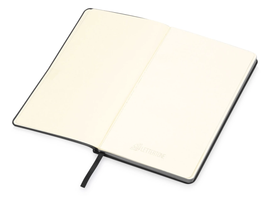 Блокнот Notepeno 130x205 мм с тонированными линованными страницами, черный фото 2