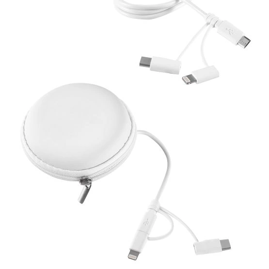 Кабель All in All в футляре, белый фото 4