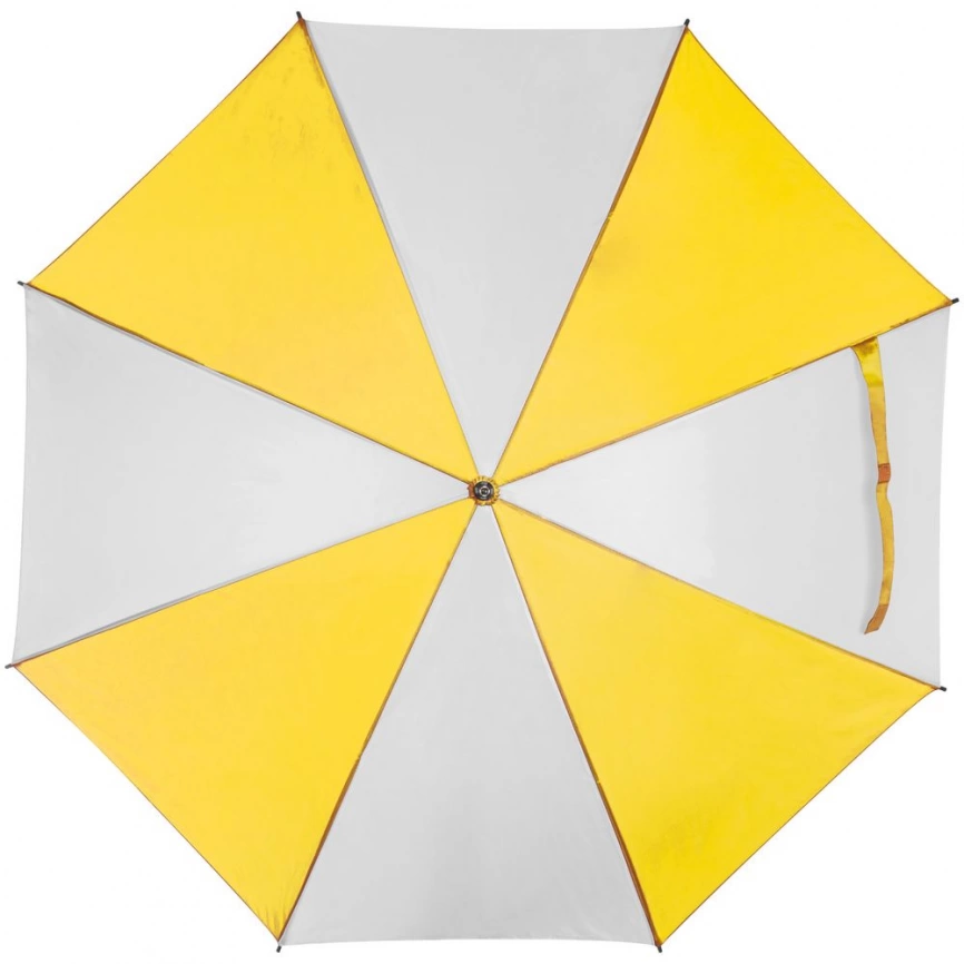 Зонт-трость Milkshake, белый с желтым фото 2