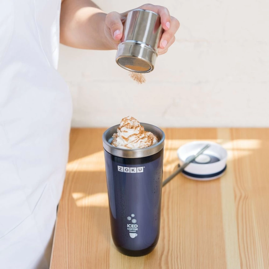 Стакан для охлаждения напитков Iced Coffee Maker, голубой фото 5