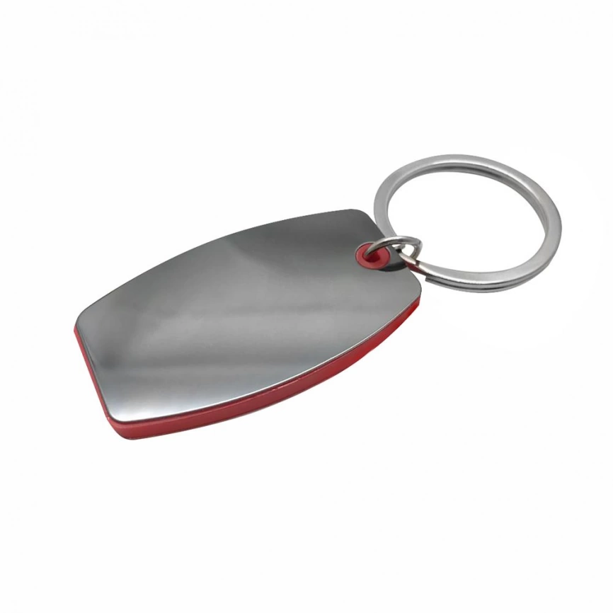 Брелок металлический Nobel, красный с металлической вставкой фото 1