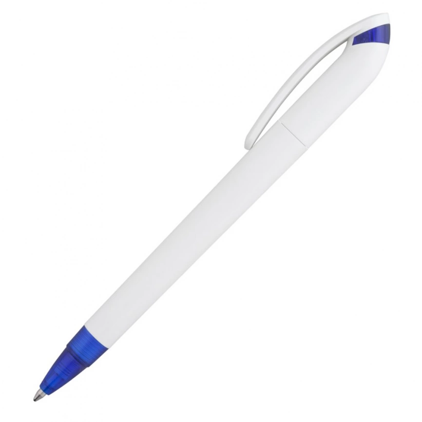 Ручка шариковая Beo Sport, белая с синим фото 3