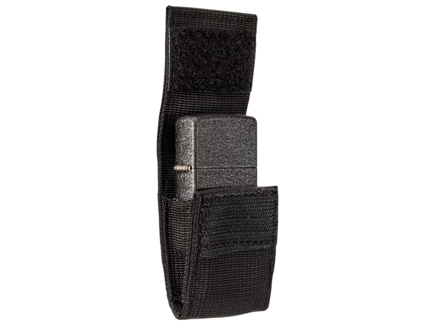 Набор ZIPPO: чёрная зажигалка Black Crackle® и чёрный нейлоновый чехол, в подарочной коробке фото 4
