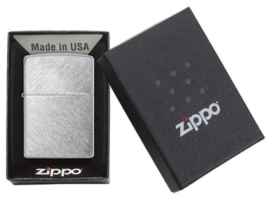 Зажигалка ZIPPO с покрытием Herringbone Sweep, латунь/сталь, серебристая, матовая, 38x13x57 мм фото 5
