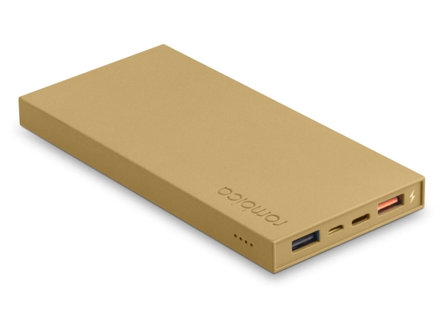 Внешний аккумулятор Rombica NEO ARIA Amber, 10000мАч, Soft-touch, PD, QCharge, Type-C, янтарный фото 1