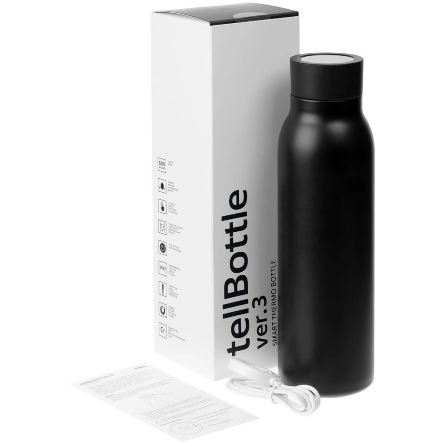 Умная термобутылка tellBottle ver. 3, черная фото 9