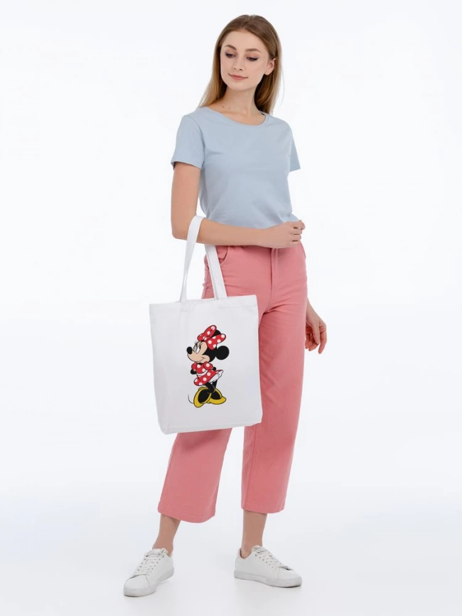 Холщовая сумка «Минни Маус. Jolly Girl», белая фото 3