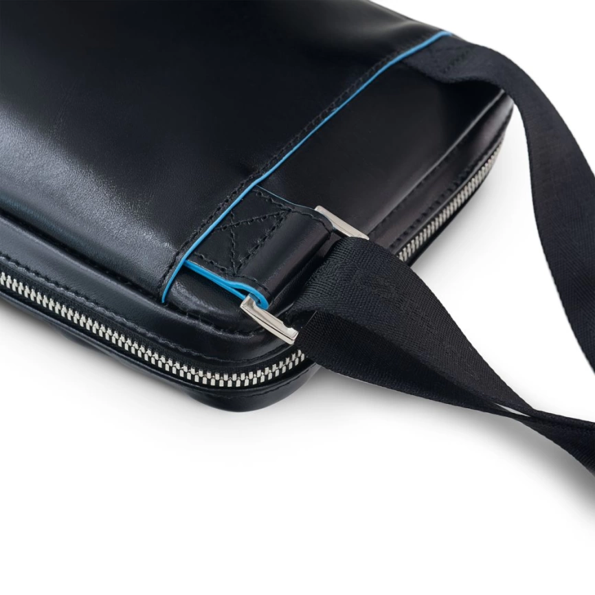 Сумка-планшет мужская Piquadro Blue Square, черная фото 5