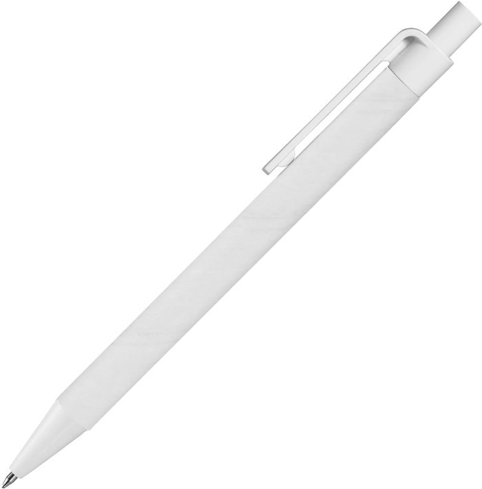 Ручка картонная VIVA NEW, белая с белыми деталями фото 3