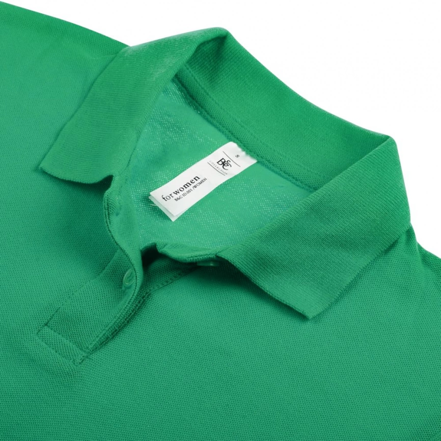 Рубашка поло женская ID.001 зеленая, размер XS фото 3