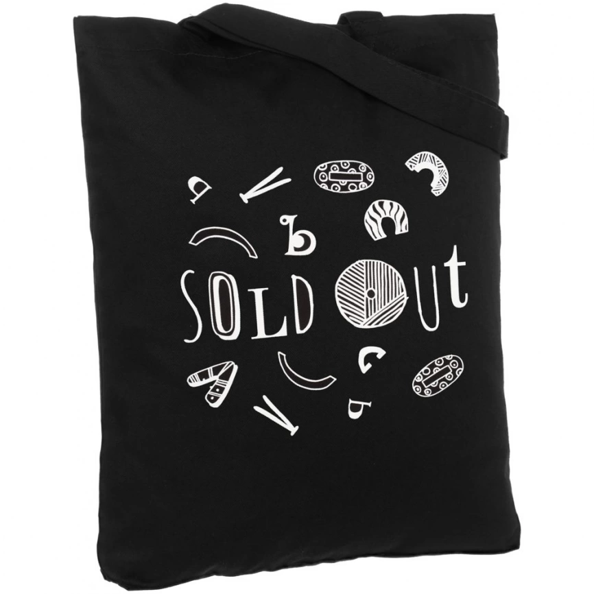 Холщовая сумка Sold Out, черная фото 2