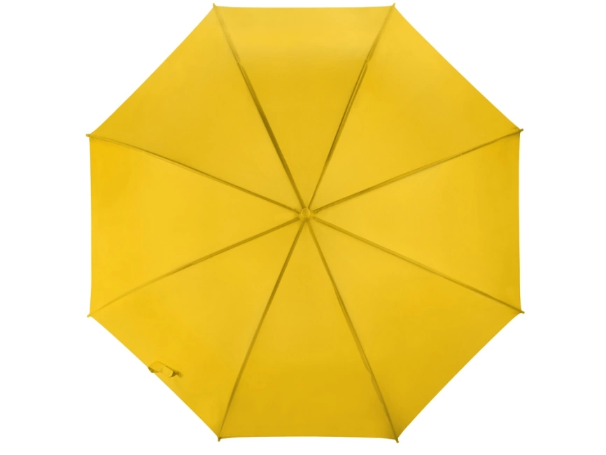 Зонт-трость полуавтоматический с пластиковой ручкой, желтый фото 4
