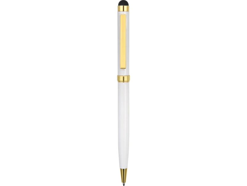 Ручка шариковая Голд Сойер со стилусом, белый фото 2