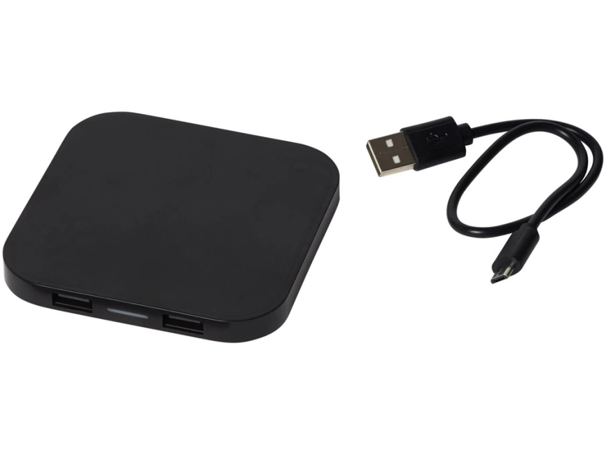 Беспроводное зарядное устройство-хаб Ozone, черный фото 3