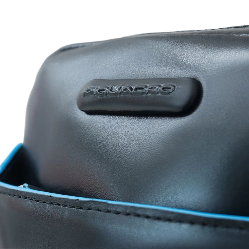 Сумка-планшет мужская Piquadro Blue Square, черная фото 6