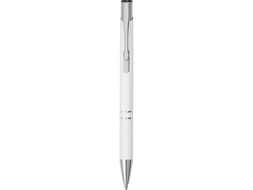 Ручка металлическая шариковая Legend Gum софт-тач, белый фото 2
