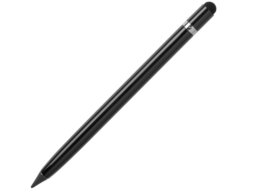 Вечный карандаш Eternal со стилусом и ластиком, черный фото 1