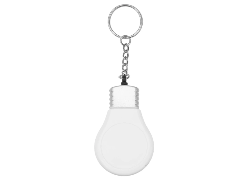 Брелок-рулетка для ключей Лампочка, белый/серебристый фото 5