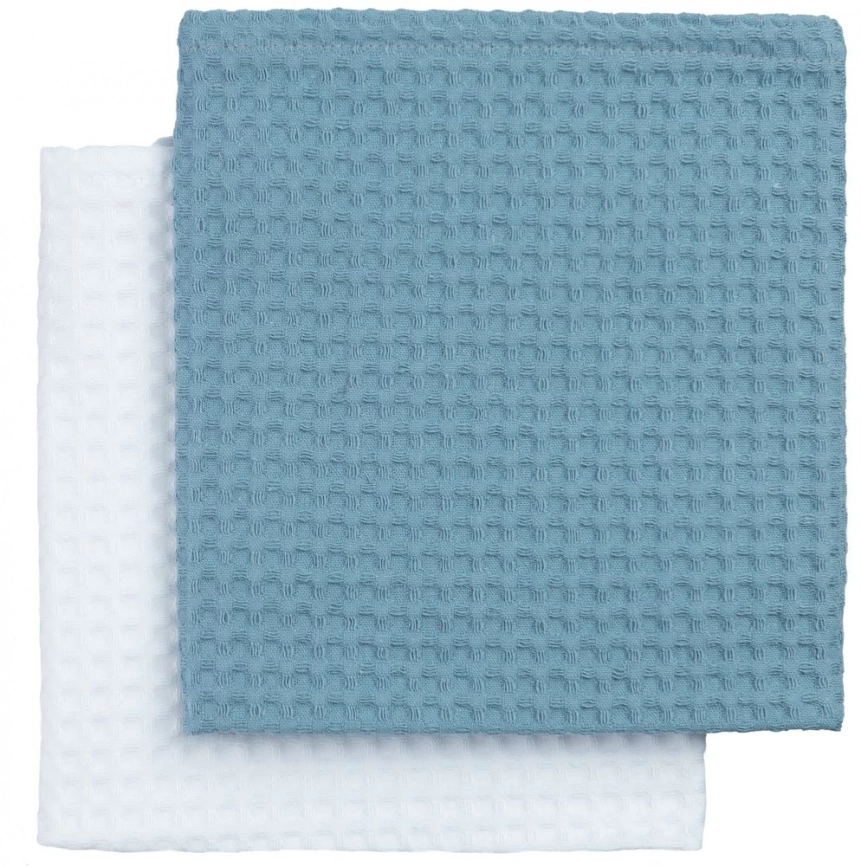 Набор кухонных полотенец Good Wipe, белый с серо-голубым фото 2