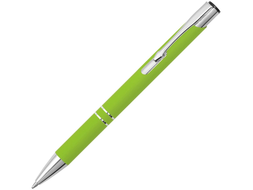 Ручка металлическая шариковая Legend Gum софт-тач, зеленое яблоко фото 1